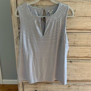 Silver embellished top